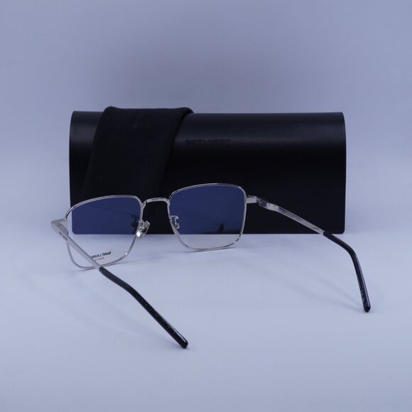 Saint Laurent SL528 005 Square Eyeglasses 54mm – Silver - Picture 10 of 10